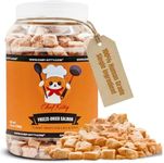 Freeze Dried Salmon Cat Treats | 100% Wild Caught Salmon Dog Treats, Grain- Free | High Protein, Single Ingredient Cat & Dog Food Toppers | No Additives or Preservatives | Tested in USA | 2.6 oz