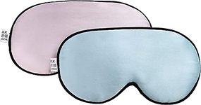 Natural Silk Kids Sleep Mask Eye Mask for Kids with Adjustable Strap Breathable & Soft Eye Shade for Sleeping Blocking Lights (2 Pack)