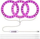 Angel Ring Grow Light DC5V USB Phytolamp for Plants Led Full Spectrum Lamp (Pink Light, 3 Heads)