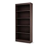 South Shore Furniture Axess 5-Shelf Bookcase Chocolate