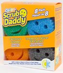 Scrub Daddy 8 Sponge Set, Colors, Scratch-Free Sponges for Dishes & Home, Odor Resistant Scrubbers, Soft in Warm Water Firm in Cool, Deep Cleaning, Dishwasher Safe, Multi-use Functional Ergonomic, 8ct