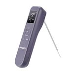 INKBIRD Digital Food Thermometer with IR Detector and Timer 3-In-1 Multifunctional Meat Thermometer Handy Foldable Probe High Accuracy Instant Reading Temperature Alarm for Cooking Baking Grilling