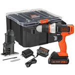 BLACK+DECKER MATRIX 20V MAX* Drill + Jigsaw Combo Kit with Storage Case (BDCDMT1202KTJC1)
