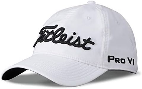 Titleist Men's Tour Performance Golf Hat, Staff White/Black