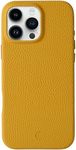 Luner - iPhone 16 Pro Max Leather Case - Premium Vegan Leather Phone Case [Compatible with Magsafe] - Elegant, Style and Eco-Friendly - Luner Yellow