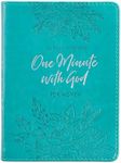 One-Minute With God For Women 365 Daily Devotions for Refreshment and Encouragement Teal Faux Leather Flexcover Gift Book Devotional w/Ribbon Marker (One-Minute Devotions)