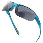VITENZI Bifocal Sunglasses for Men and Women Sport Wrap Around Reading Sun Tinted Glasses with Readers - Rome in Blue 2.75