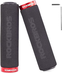 ROCKBROS Bike Grips Foam Single Lock on Bicycle Handle Bar Soft Comfortable Non-Slip Bike Handle Grips for BMX Mountain MTB Beach Cruiser Scooter