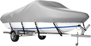 XPORTION Heavy Duty Universal Boat Cover | Waterproof & UV Resistant Marine Grade 900D Polyester Canvas, Fits V-Hull, Runabout, Tri-Hull, Pro-Style Bass Boats with Reinforced Straps, 22FT-24FT