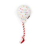 Pet London Birthday Balloon Dog Toy - Celebrate Your Dog's Happy Birthday - Plush colourful Rainbow Confetti Pattern Dog Party Gift-Perfect Pup Special Day Present-UK Designer Brand-BDAY or Adoption