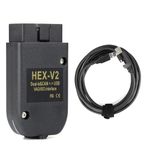 H E X V2 VCDS Cable Unlimited VIN with Software | OBD2 Scanner for VW, Audi, Skoda | Optional Free Remote Installation(Compatible with Car Models 1995-2024)