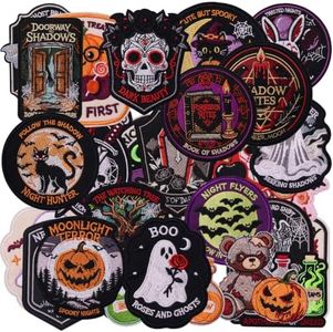 27 Pieces Halloween Iron On Patches - 3" Embroidered Holiday Appliques Set