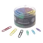 U Brands Paper Clips, Medium 1-1/8-Inch and Large 2-Inch Sizes, Assorted Colors, 450-Count