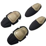 WorldShopping4U Military Paintball Elbow Knee Pads Airsoft Combat Protective Set Safety Gear (DE)