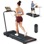 THERUN Folding Treadmill for Home, 2.5HP Under Desk Treadmill w/Remote and LED Display, Foldable Walking Pad w/ 3 Countdown Modes & Comfortable Running Belt, 1-10KM/H, No assembly