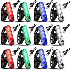 12 Pcs Battery Boat Navigation Lights Battery Powered Kayak Lights for Night Battery Operated Boat Stern Lights Led Boats Safety for Pontoon Boat,dinghy 4 Types Flashing Mode (Red, Green, White, Blue)