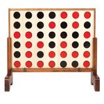 Play Platoon Giant Wooden 4 in a Row Connect Game, Stained Wood - Drop Four Outdoor Yard Game
