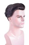 Fully Natural Hairline Front Lace Human Hair Wig/Hair Patch/Hair Toupee For Men and Boys Full Head wig Black (10x8)