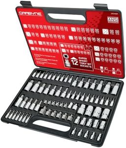 CARBYNE 74-Piece Master Torx & E-Torx Set w/Stubby Low Profile Bit Sockets