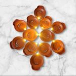 NISHIV Water Sensor Led Diyas No Oil No Electricity Eco-Friendly led Light Diva Artificial Diya with LED Light Battery Operated Traditional Diya Flameless and Smokeless Water Sensor Diva (Pack of 12)