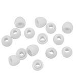 Xcessor Replacement Silicone Earbuds 7 Pairs (Set of 14 Pieces). Compatible With Most In Ear Headphone Brands. Size: SMALL. White