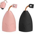 URAQT Car Key Bag, 2Pcs Cute Creative Pull Out Key Sleeve, PU Leather Key Wallets Housekeepers, Car Key Holder Case, Cartoon Leather Large Capacity Car Key Sleeve, Car Key Case for Men Women