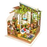 RoWood DIY Miniature Dollhouse Kit with Furniture, 1:24 Scale Model House Kit, Best Gift for Adults - Miller's Garden