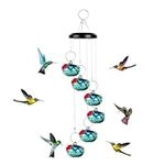 Charming Wind Chimes Hummingbird Feeders,Hummingbird Feeders for Outdoors Hanging,Window Bird Feeder,Unique Hand Humming Bird Feeder, Humming Bird Feeder Ball for Outside Garden Decor