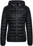 Wantdo Women's Quilted Winter Short Down Puffer Jacket Warm Coat Black 2XL