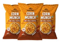 Makino Corn Munch Red Chilli Chatka (Each 150 gm)(Pack of 3)