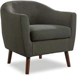 Homelegance Fabric Barrel Chair, Sage Gray