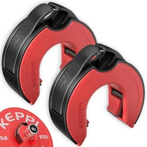 Keppi Fitness Barbell Clips, C-Shape Barbell Clamps for Weight Lifting Bar, Fast Lock/Removal Weight Clips Barbell Collars 2 Inch Olympic Gym Equipment