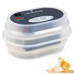 HBlife Digital Egg Incubator for Hatching 9-12 Chicken, Quail and Duck Eggs, with Fully Automatic Egg Turning and Temperature Display, Hatcher for Birds, Turkeys, Parrots and Poultry