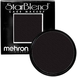 Mehron Makeup StarBlend Cake Makeup | Wet/Dry Pressed Powder Face Makeup | Powder Foundation | Black Body and Face Paint 2 oz (56g)