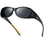 DUCO Wraparound Fitover Glasses Polarized Wear Over Sunglasses for Men Women UV Protection Sun Glasses Driving 8953