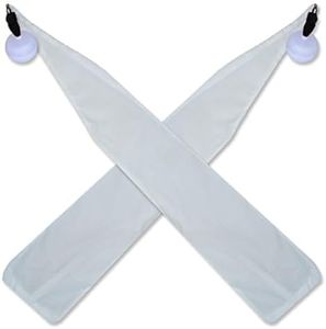 UltraPoi - UltraSocks XL w/Swivel Knob Handles Set of 2 - White Non-Stretch Socks - for LED or Practice (No Lights)