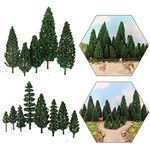 Evemodel S0901 52pcs Model Pine Trees Green Plastic For Forest O HO TT N Scale Model Railway
