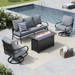MFSTUDIO 4 Pieces Patio Conversatio