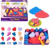 greenglo Sensory Sand Kit for Kids - 0.88 LBS with 12 Molds & Ice Cream Display Tray Sandbox - Kids' Sand Playset Ages 3-8 Creative Sensory Bin Play