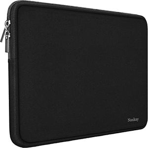 Naukay Laptop Sleeve Case, 15.6 Inch,Resistant Neoprene Notebook Computer Pocket Case/Tablet Briefcase Carrying Bag Compatible Asus/Dell/Fujitsu/HP/Sony/Toshiba/Acer- (Black)