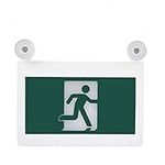 SPECTSUN 1 PACK Led Exit Sign with Battery Backup,Green Exit Light Combo&Double Sided Exit Sign - 1 Pack, Exit Sign Battery/Business Exit Sign Stencil/Exit Combo Light/Lighted Exit Sign /Runing Man Emergency Lighting For Home