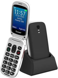 Funker E300 Max Audio 3 4G, Phone with Easy to Use Cover, Large Buttons and Large Display, Audio PRO Hearing Aid Compatible, Extra Strong Volume with Amplifier