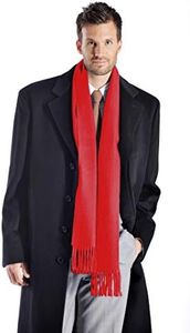 Cashmere Boutique 100% Cashmere Unisex Scarf - Crimson Red, 12"x60"