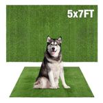 GLOBREEN XXXL Artificial Dog Pee Grass Pad, 5FTX7FT Extra Large Fake Grass for Dog Potty Training, Indoor Outdoor Pets Turf Pee Pad Rug Balcony Patio