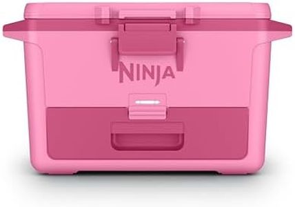Ninja FrostVault 50qt Hard Cooler with Dry Zone | Integrated Fridge-Temp Dry Storage Drawer | Premium Heavy-Duty Insulated Cooler | Keeps Ice Cold for Days | Strawberry Rhubarb | FB151BP