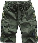 iCKER Mens Cargo Shorts Summer Casu