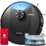 Ultenic D10 Powerful Robot Vacuum Cleaner with Mop 5000Pa, 15min Lidar Quick Map, Allergy Friendly, Carpet Auto-boost, Time Scheduled, Siri/Alexa/Google/APP Remote Control Hoover for Floor Pet Hair