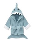 Baby Aspen "Let the Fin Begin" Blue Terry Shark Robe, Blue, 0-9 months