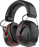 Doohoeek Bluetooth Ear Defenders, Safety Earmuffs Wireless with 1200mAh Rechargeable Battery, 30dB SNR, Hearing Protector for Woodworking, Carpenter, Gardener (UK)