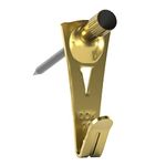 OOK 50615 Professional Picture Hangers, Art Hangers, Padded, Brass, Reusable Picture Hooks, 20lb (15 Set)